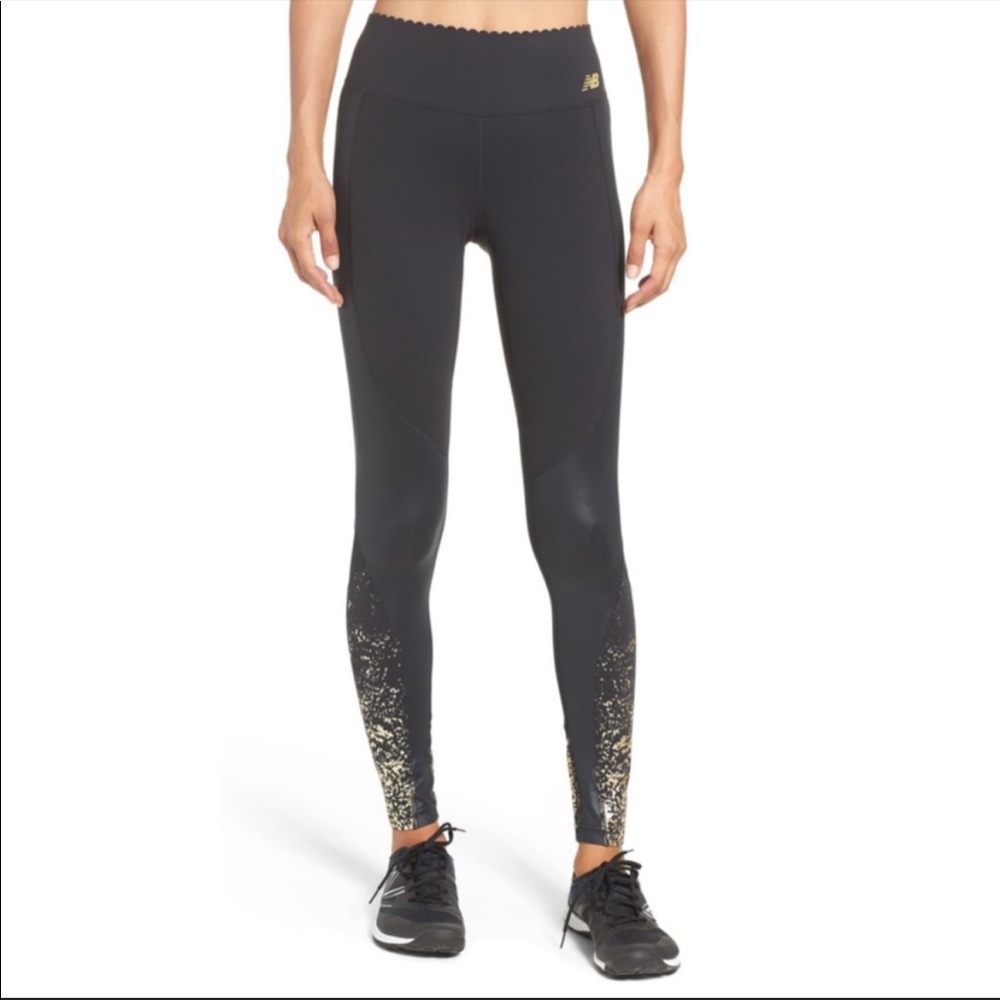 New Balance Intensity Black and Gold Leggings size S